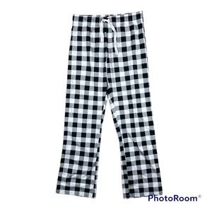 NWOT Calvin Klein Women Fleece Checkerboard Black & White Pajama Pant Size Small